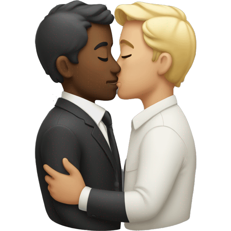 men kissing emoji