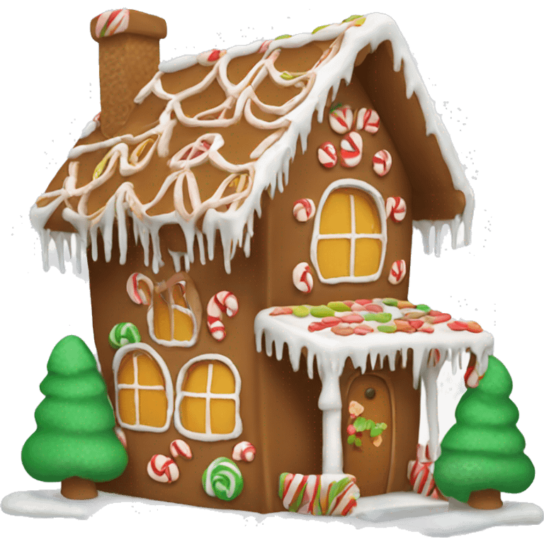 cute gingerbread house  emoji