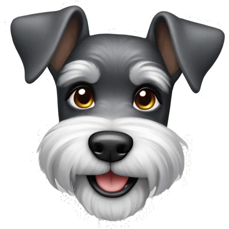 Zwergschnauzer smiling emoji