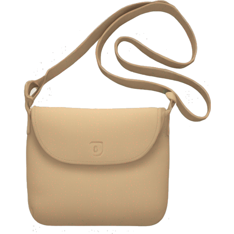 Beige sling simple bag emoji