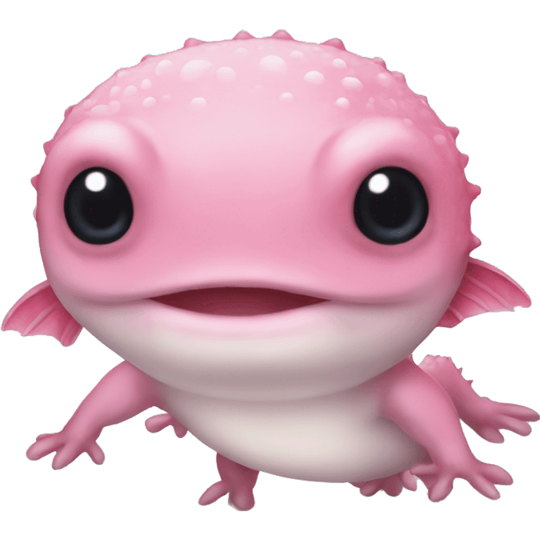 Axolotl head with stick legs emoji