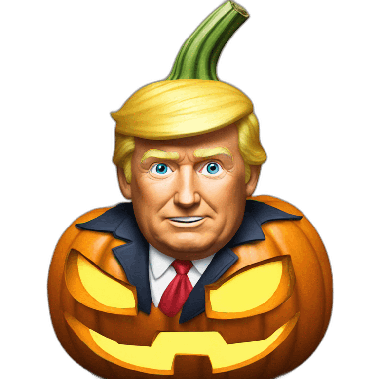 donald trump pumpkin emoji