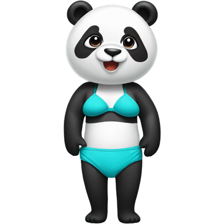 Panda wearing a bikini  emoji