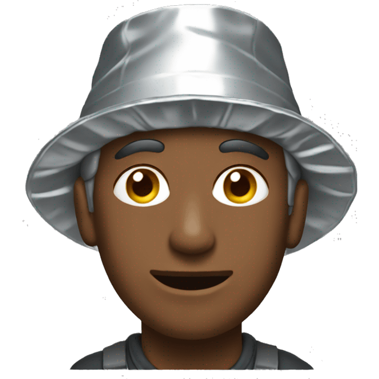 man wearing tin foil hat emoji