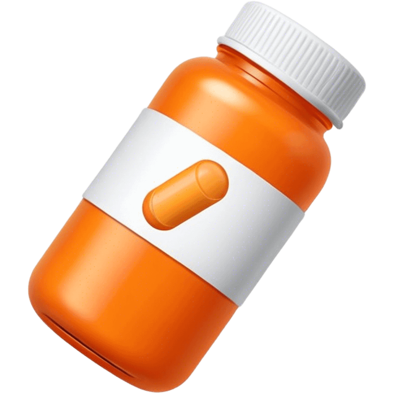 an orange perscription pill bottle emoji