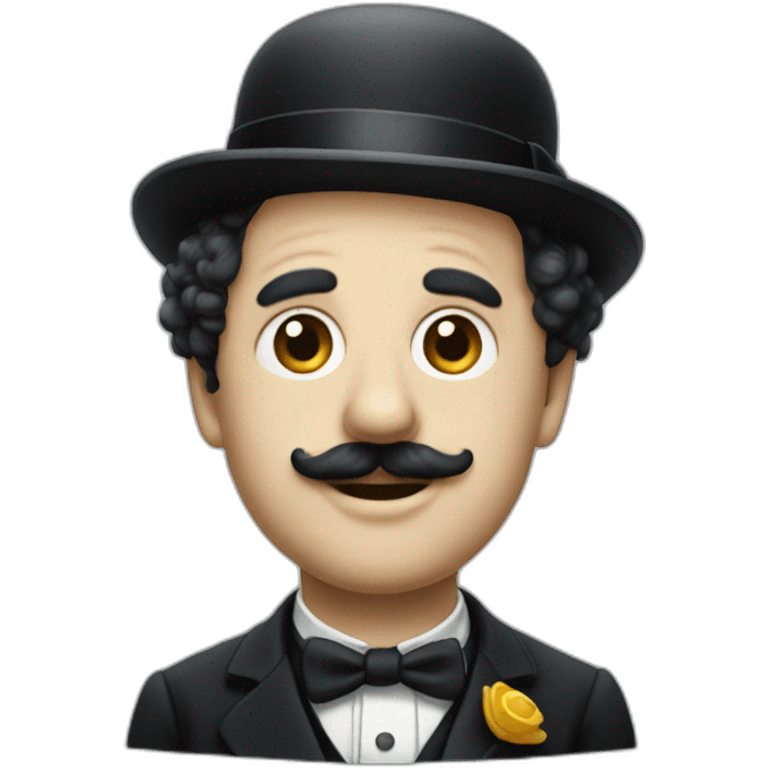 charlie chaplin with small hair emoji