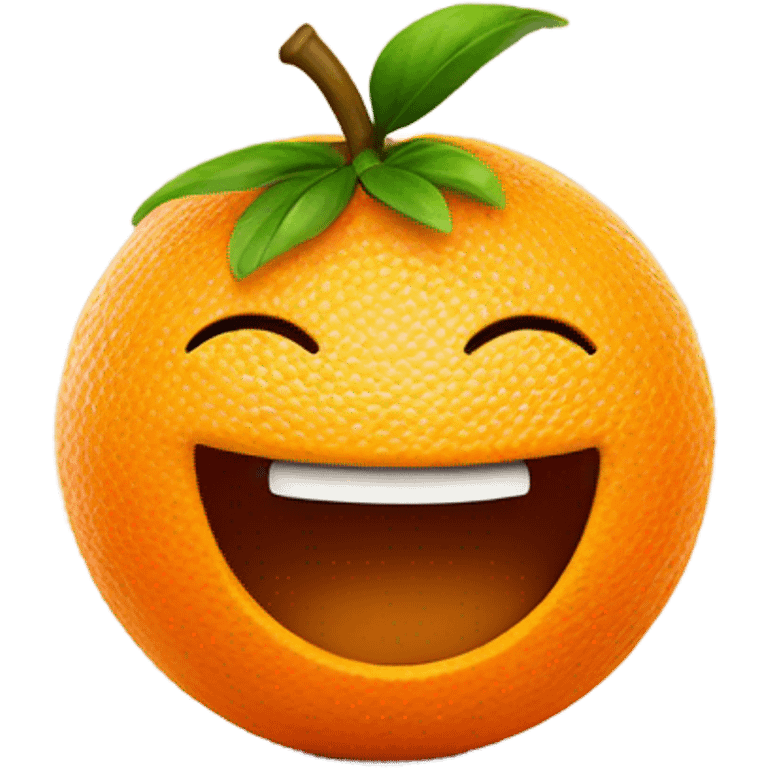 Orange with a smile emoji