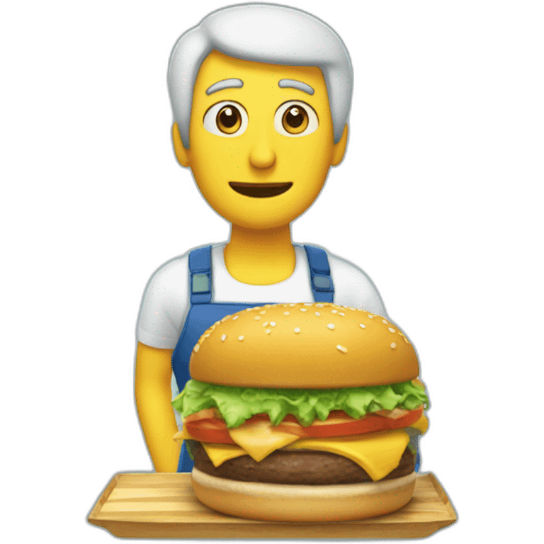 Bob l'éponge qui mange un burger emoji