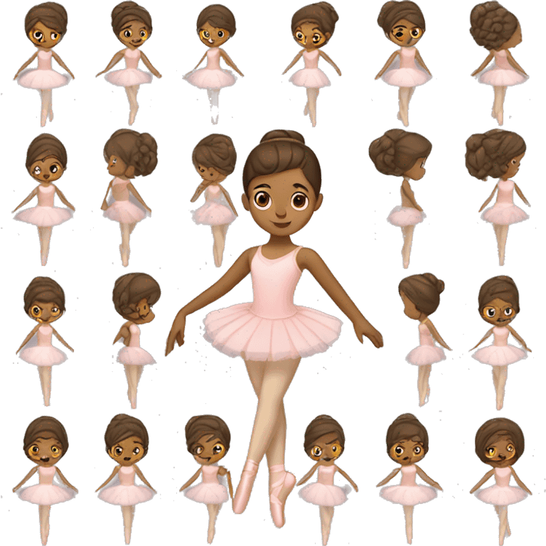 Brown hair lightskin ballerina  emoji