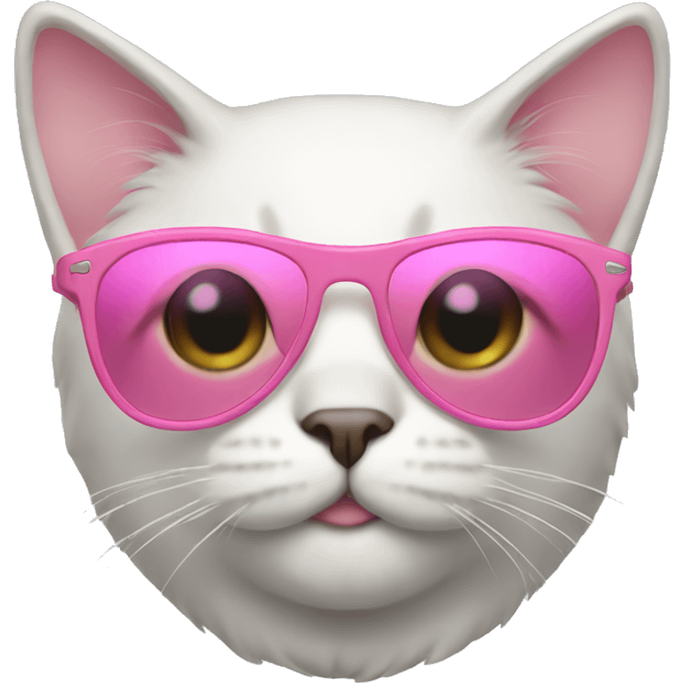 Cat with pink sunglasses  emoji