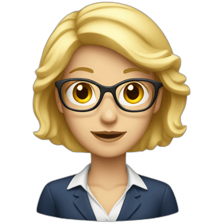 A blond French teacher woman. emoji