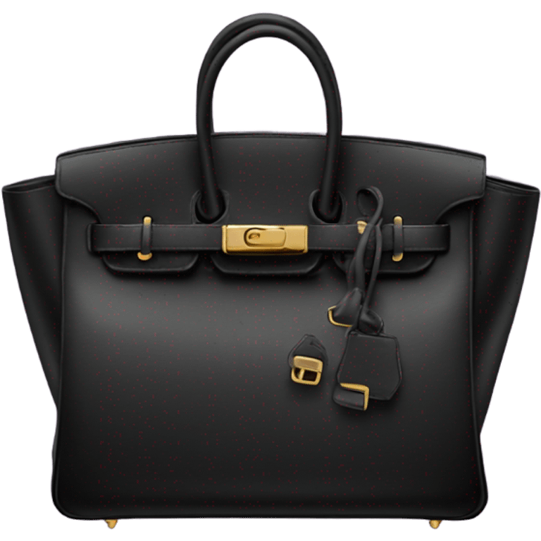 Bag Birkin black emoji