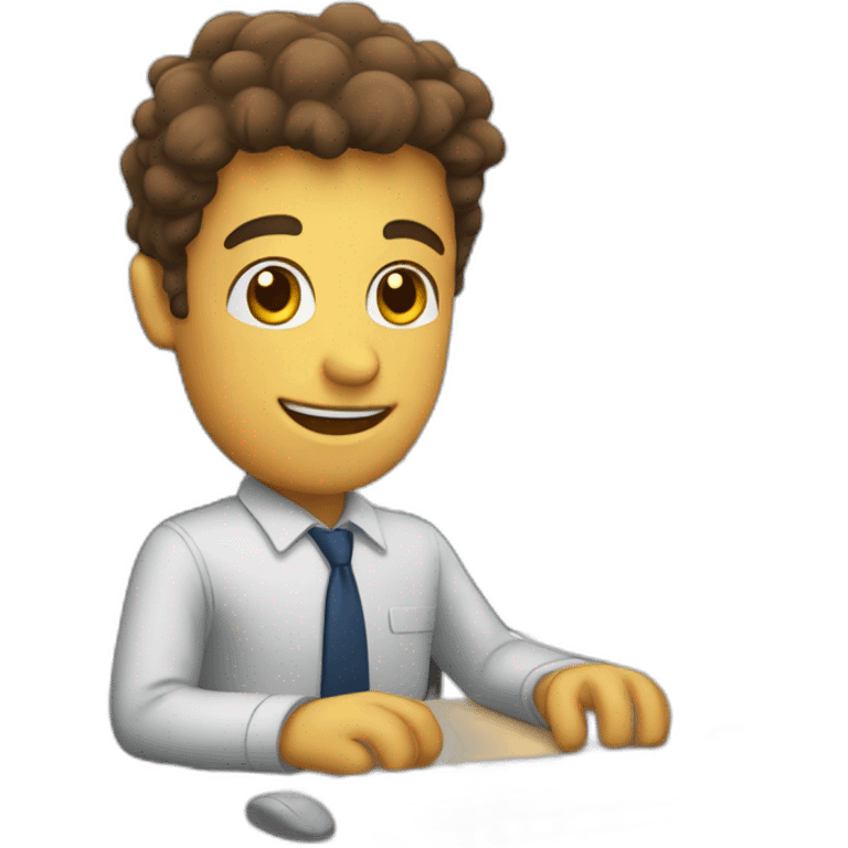 Trabalhando com computador emoji