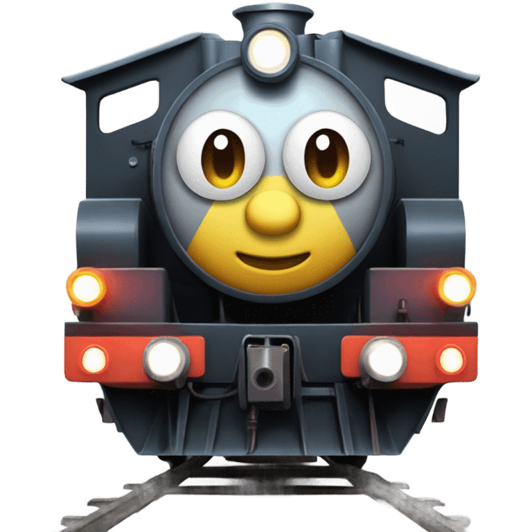 A electric locomotive (With little Kirby shiny eyes) emoji