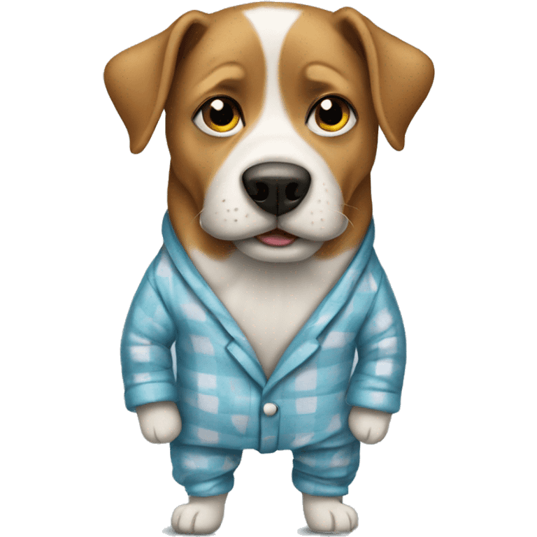 dog wearing pajamas emoji