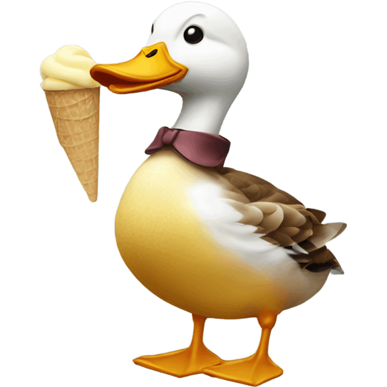 duck with icecream emoji