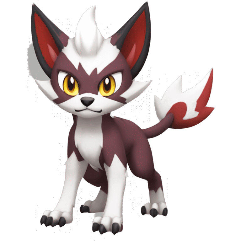 Noivern-Litten-Zorua-Lycanroc-Torracat-Fakemon-hybrid full body emoji