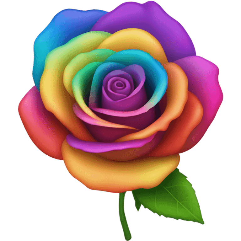 rainbow rose  emoji