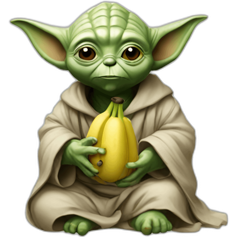 yoda eating banana emoji