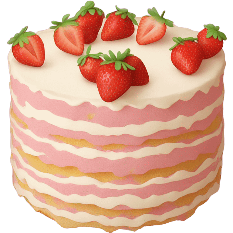 Seven layer strawberry cake  emoji