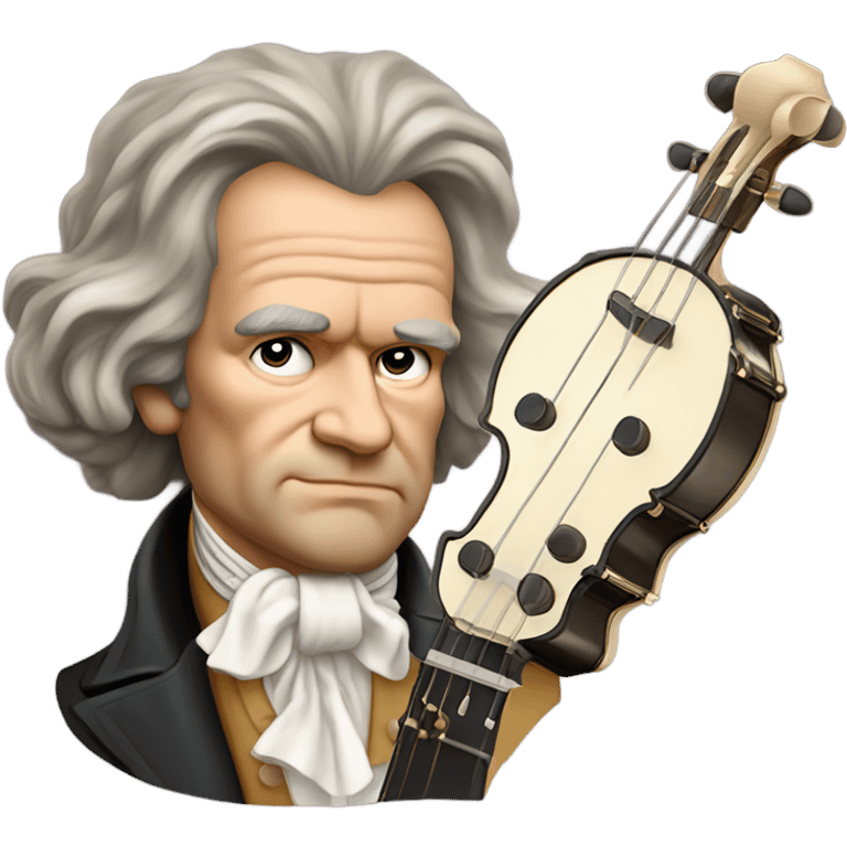 Ludwig van Beethoven big head banjo emoji