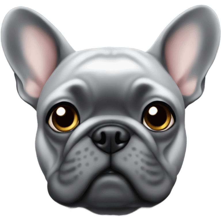 Gray frenchie no tail emoji