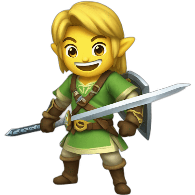 Zelda swordsman laughing emoji