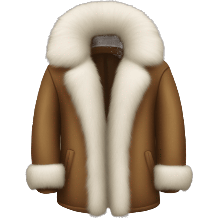 fur pimp coat with no body in i emoji