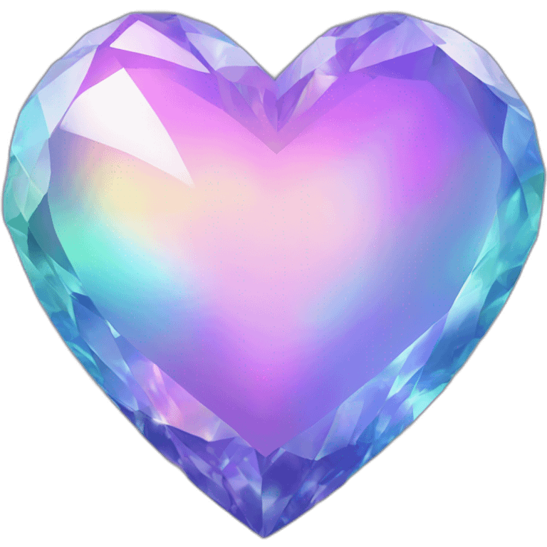 Iridescent crystal heart emoji