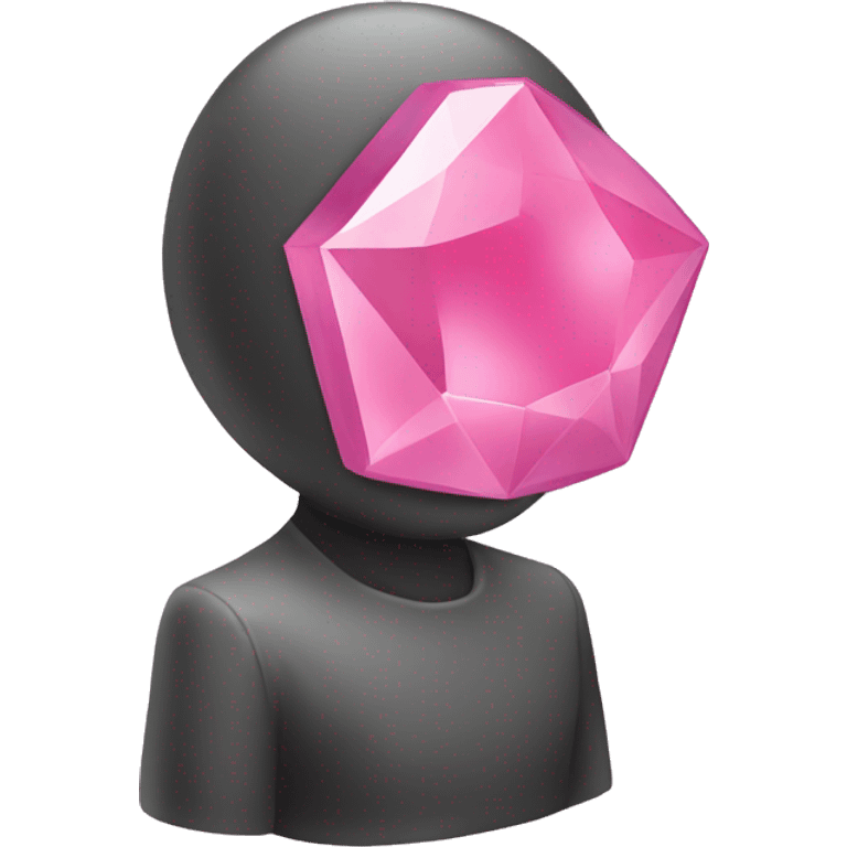 standing side view pink gem with no background emoji