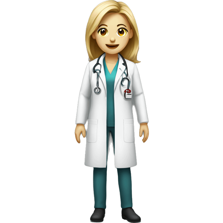 Female doctor full body caucasian emoji