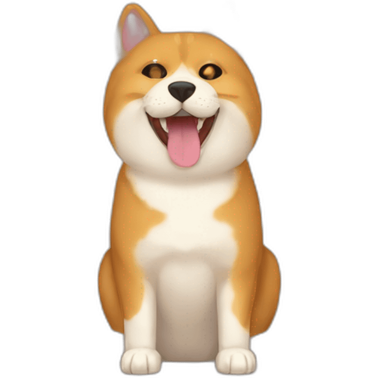 cat friends with shiba inu emoji