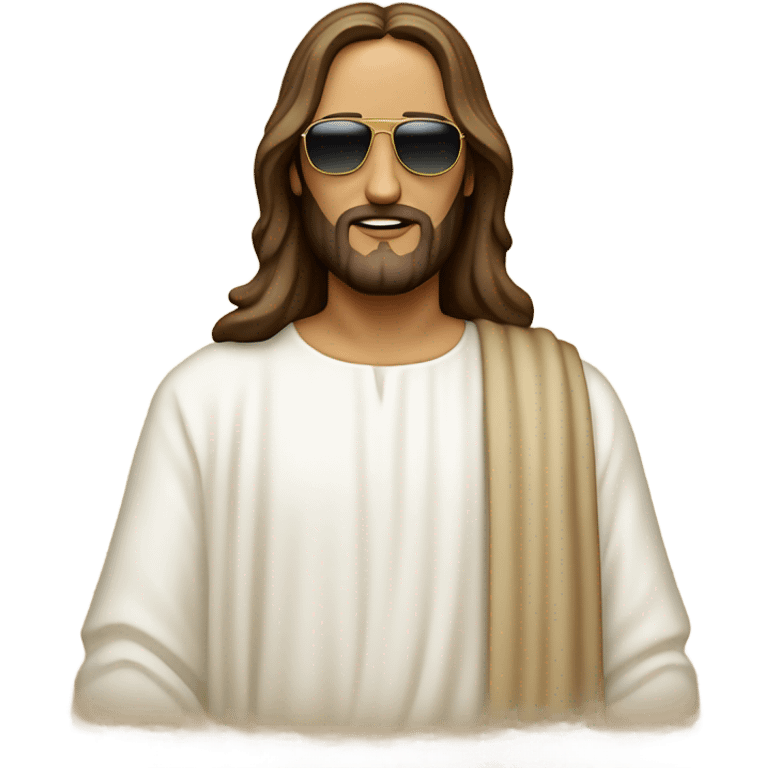 Jesus wearing sunglasses ￼ emoji