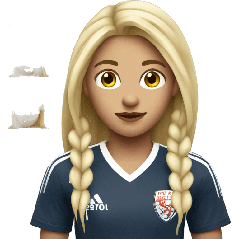 blonde footballer girl long hair emoji