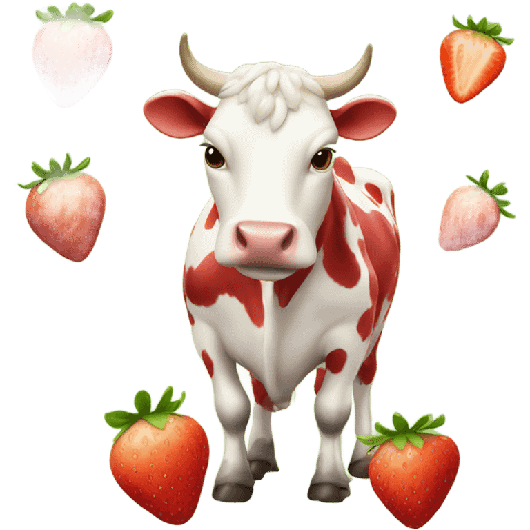 strawberry cow emoji