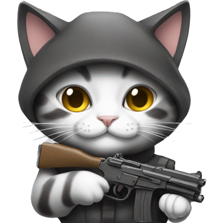 cat with guns emoji