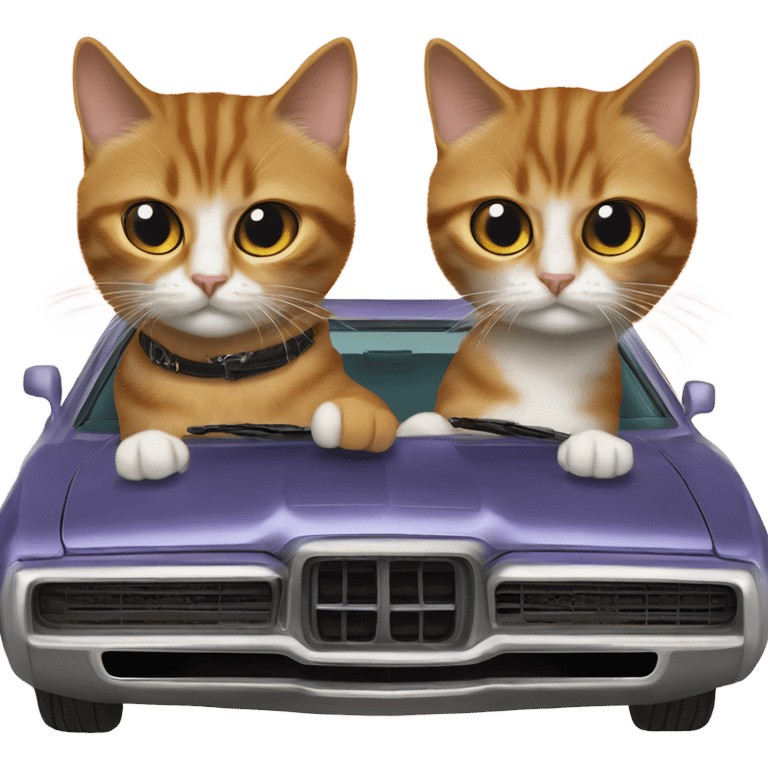 thelma and louise played by 2 cats emoji