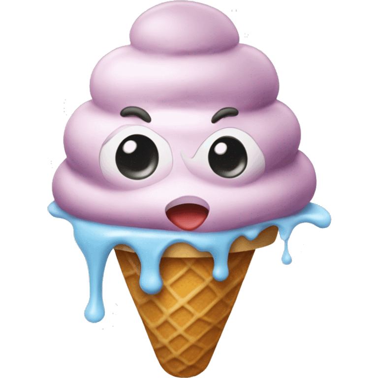 Melted ice cream emoji