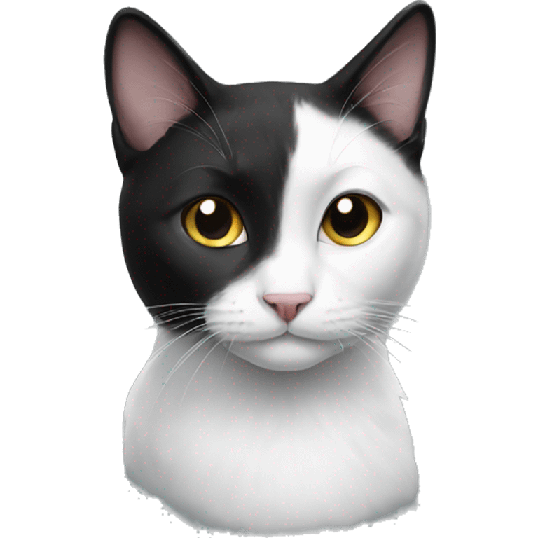 Black and white cat emoji