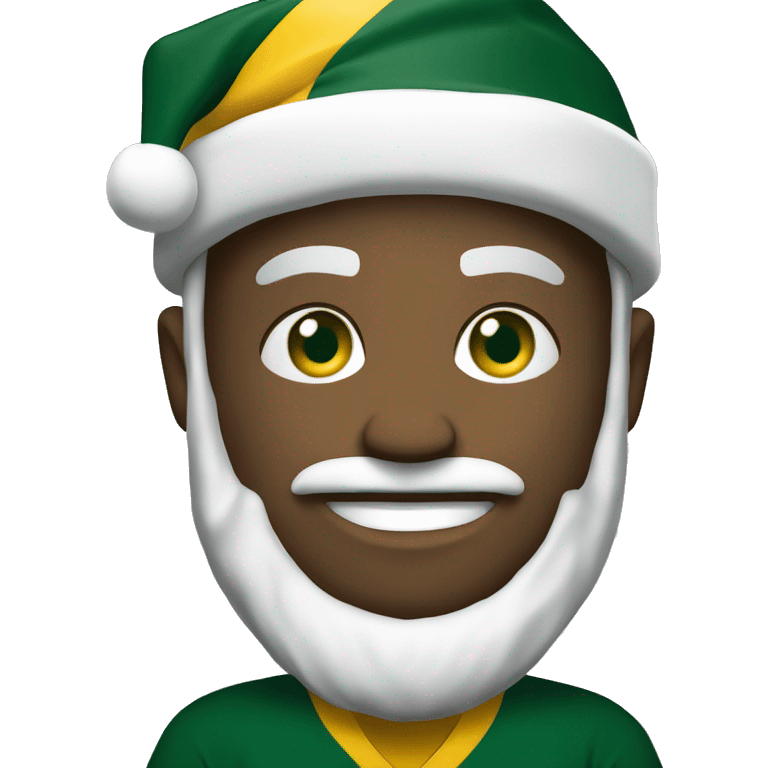 Green Bay packers with Santa emoji