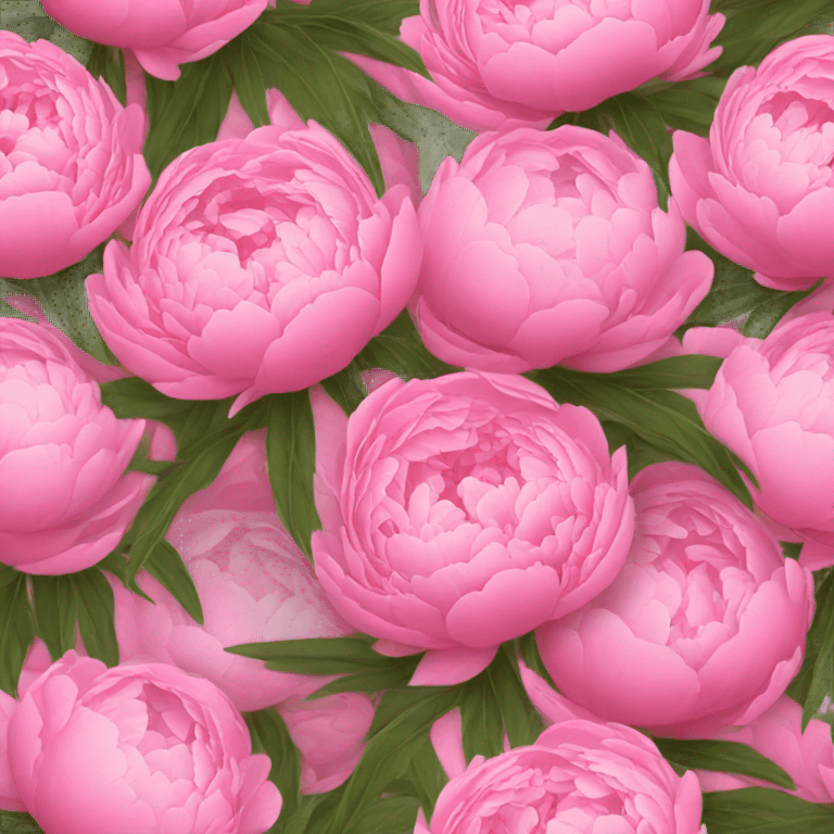 Bouquet of pink peonies  emoji