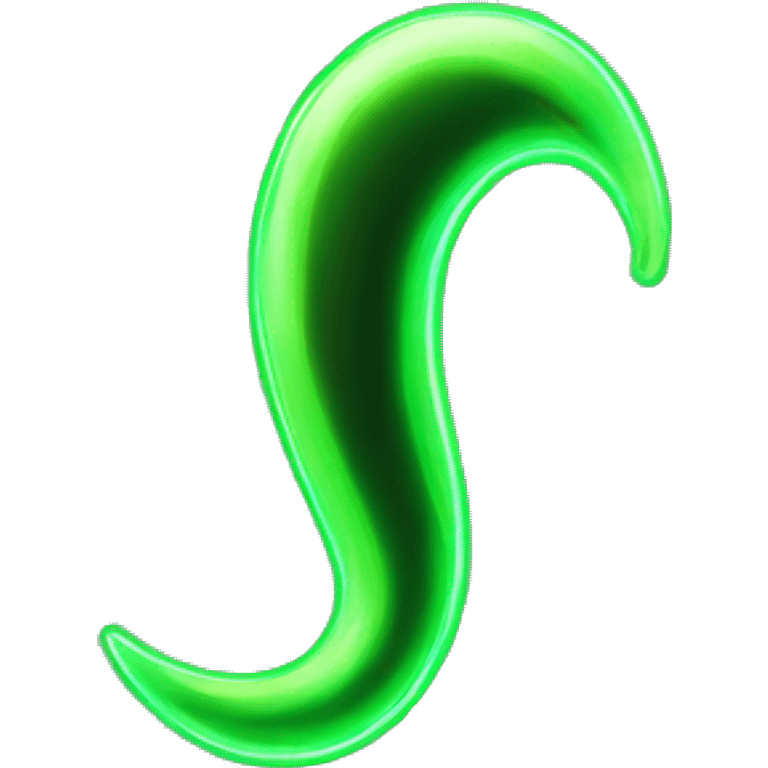 Green neon tail emoji