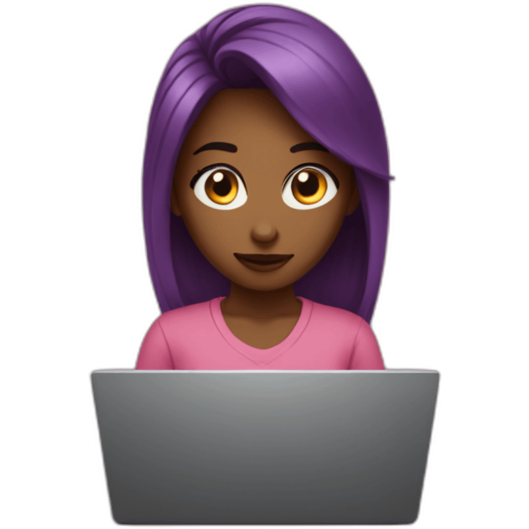 gurl watching netflix on laptop emoji