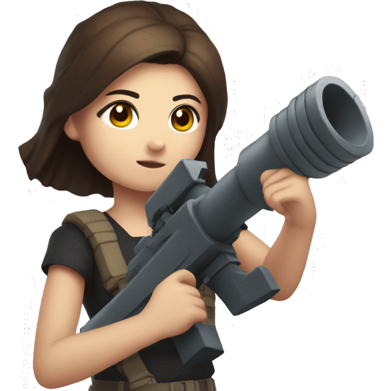 anime girl herobrine with bazooka emoji