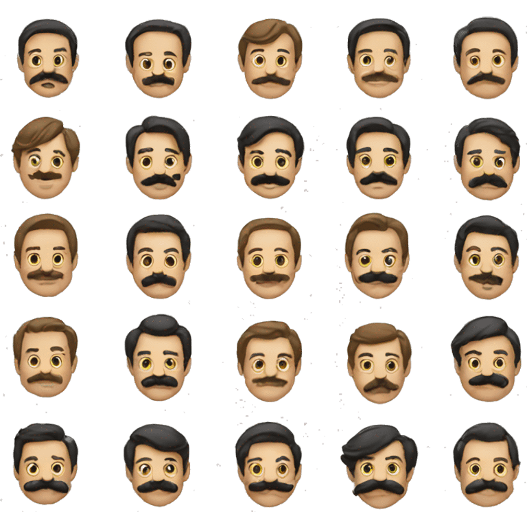 Various moustaches  emoji