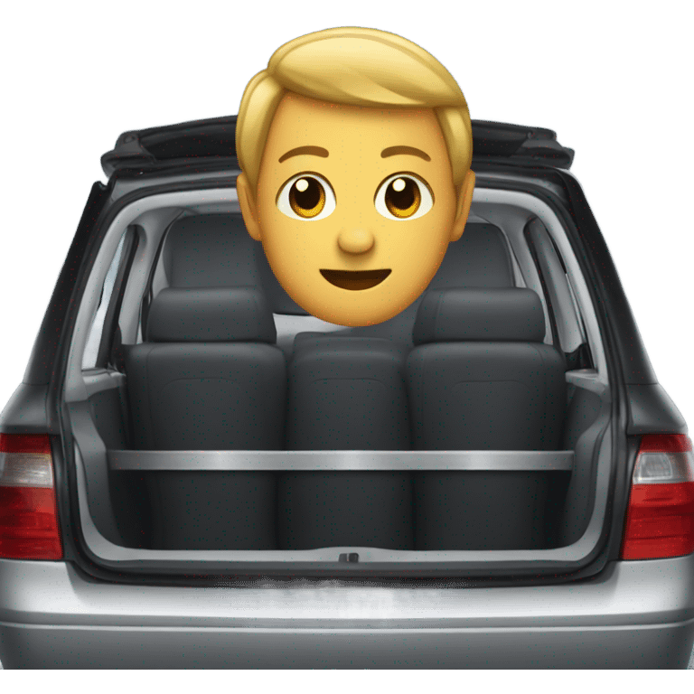 Sitting in a car trunk emoji