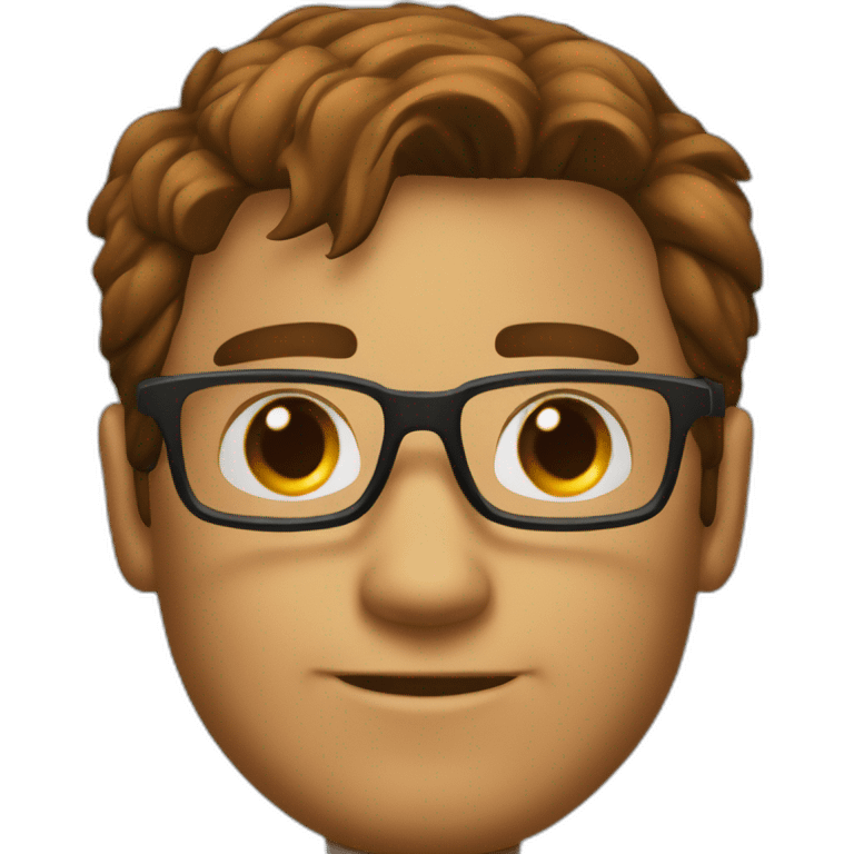 a programmer with eye glass like tony stark and tanned skin emoji