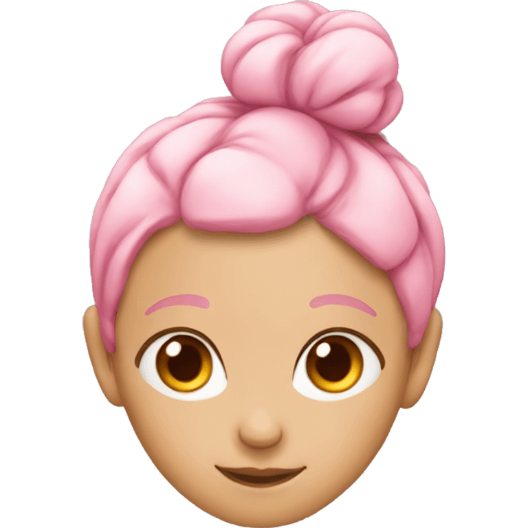 A pink small bun  emoji