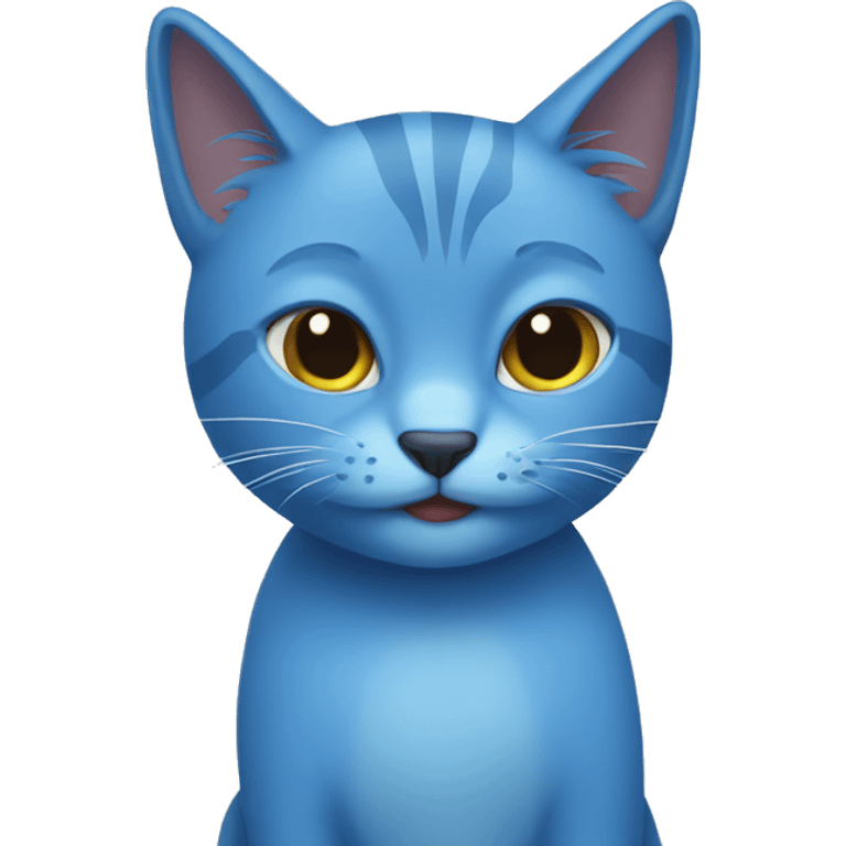 Blue cat emoji