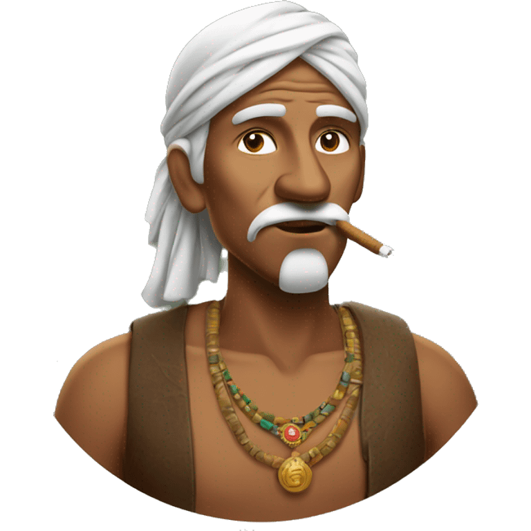 Indian Man smoking emoji